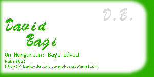 david bagi business card